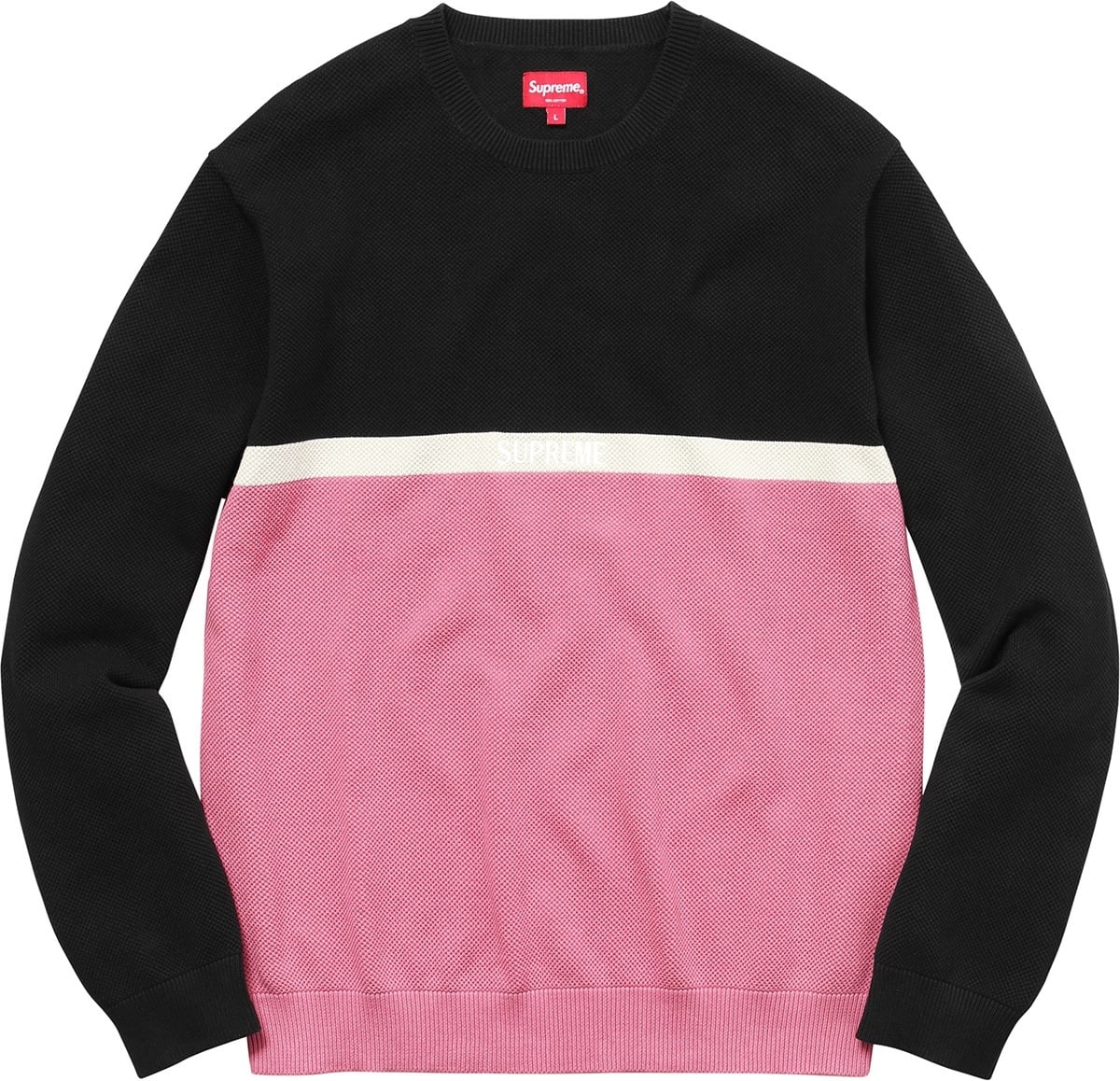 Split Pique Crewneck view 2